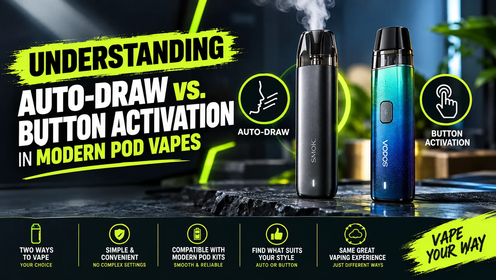 Understanding Auto Draw vs Button Activation in Modern Pod Vapes