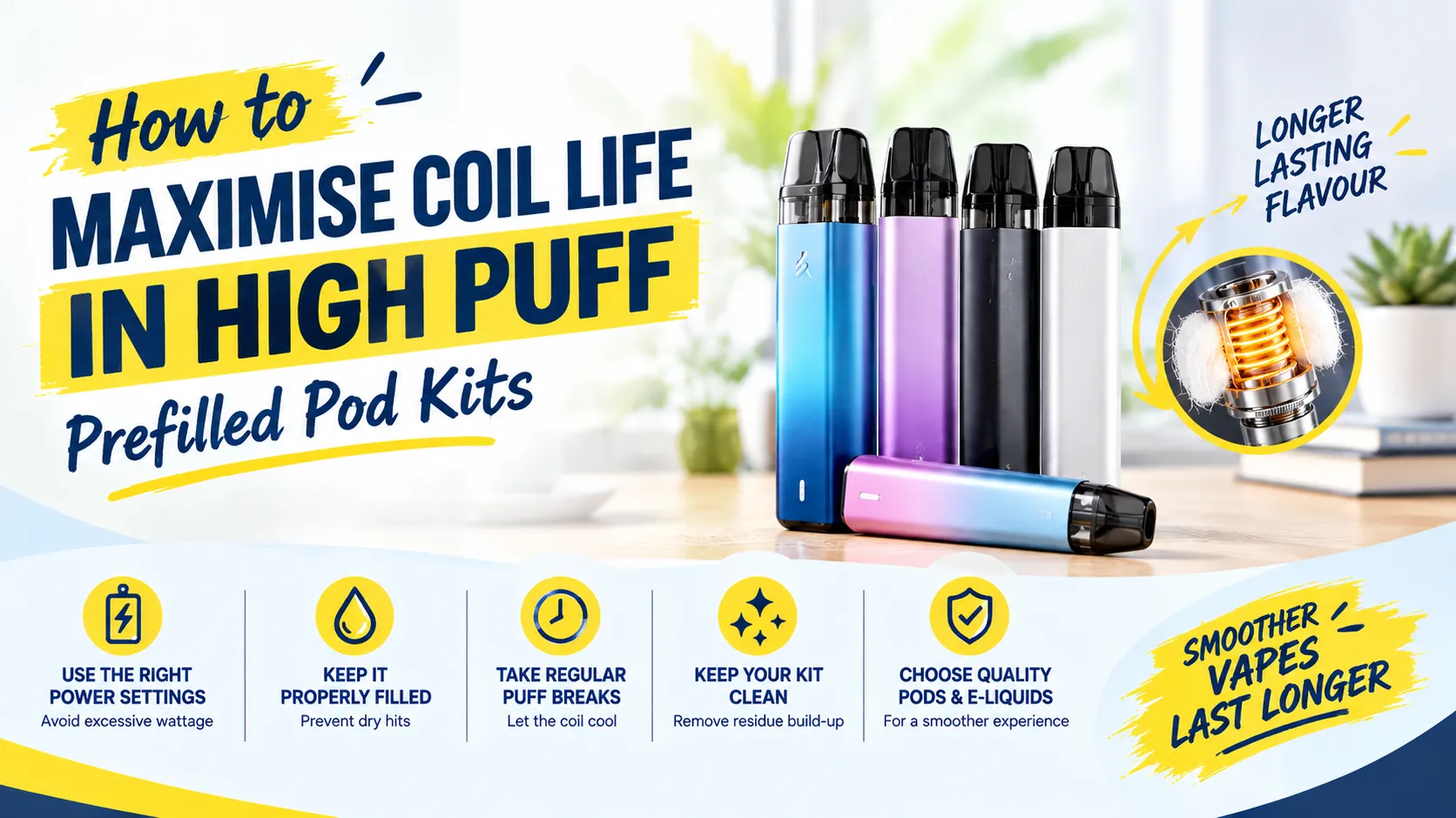 How to Maximise Coil Life in High Puff Prefilled Pod Kits