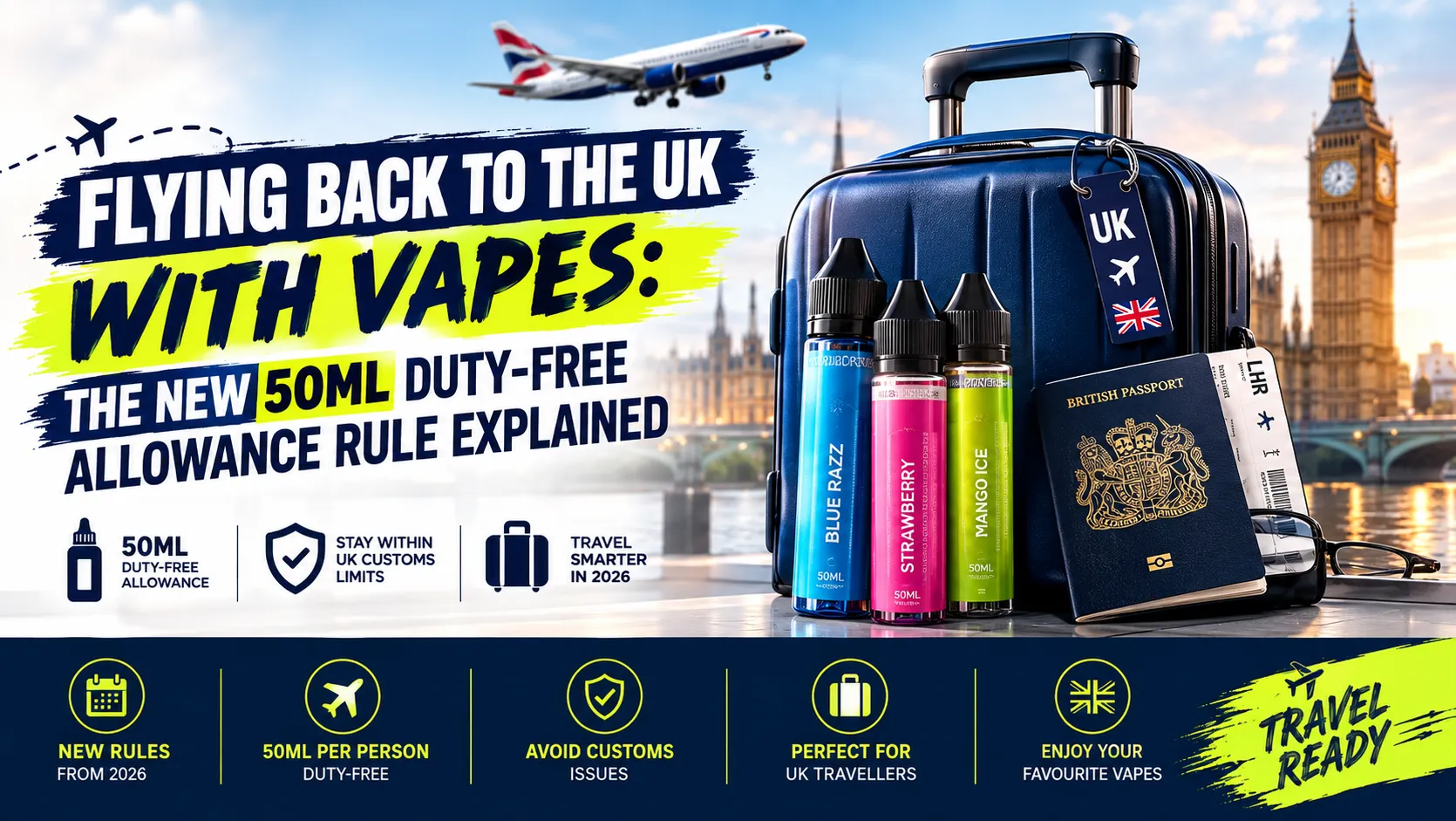 Flying Back to the UK with Vapes The New 50ml Duty Free Allowance Rule Explained