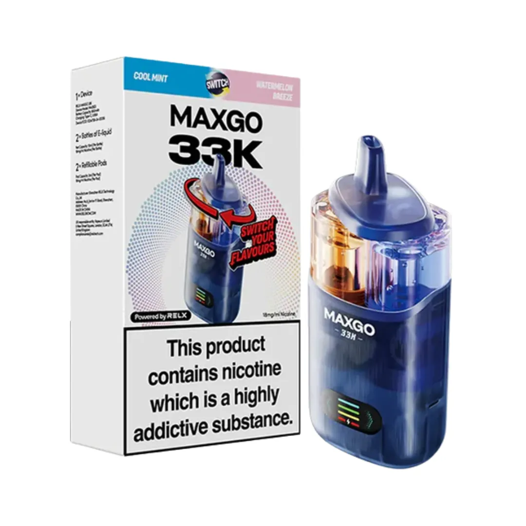 Pre Order: RELX Maxgo Combo 33K Puffs Prefilled Vape Kit