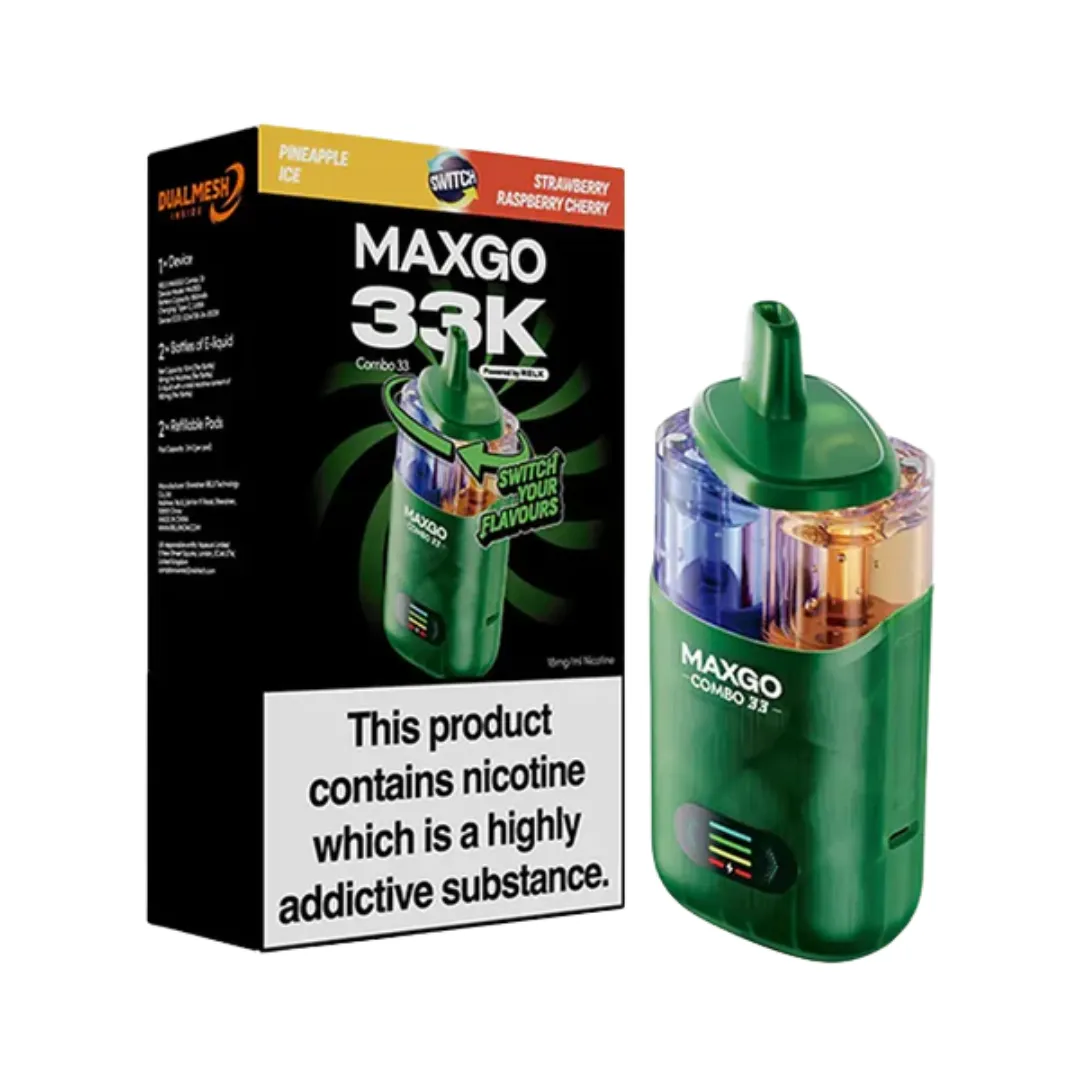Pre Order: RELX Maxgo Combo 33K Puffs Prefilled Vape Kit