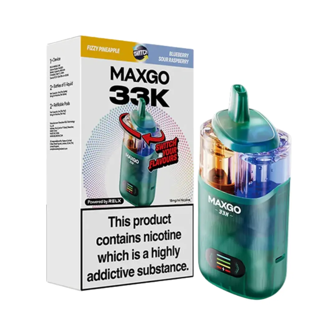 Pre Order: RELX Maxgo Combo 33K Puffs Prefilled Vape Kit