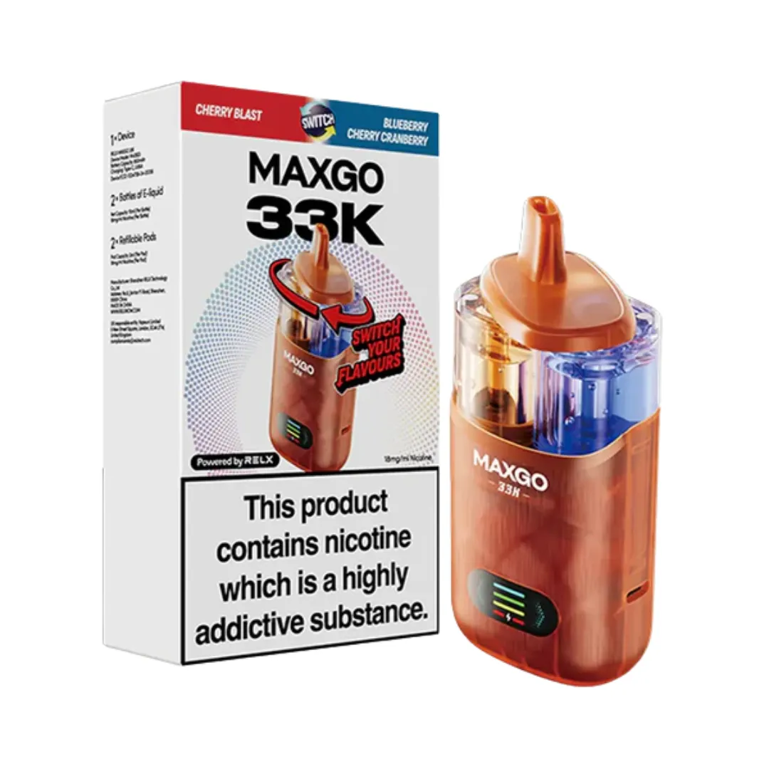 Pre Order: RELX Maxgo Combo 33K Puffs Prefilled Vape Kit
