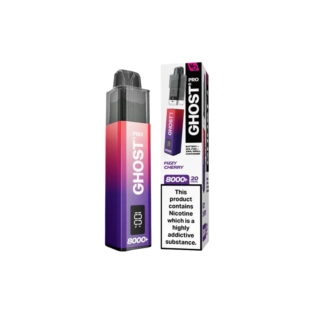 Vapes Bars Ghost Pro 8000 Puffs Prefilled Vape Kit