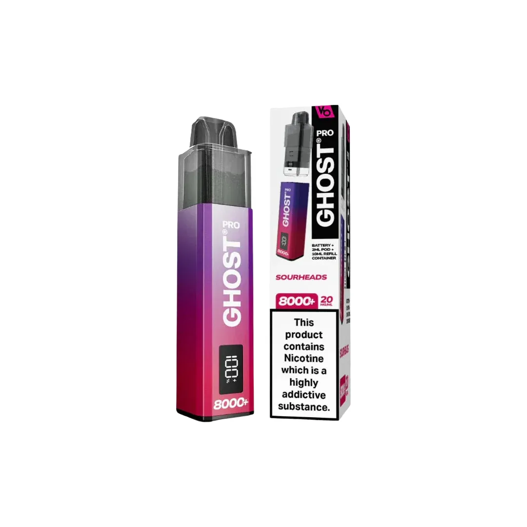 Vapes Bars Ghost Pro 8000 Puffs Prefilled Vape Kit