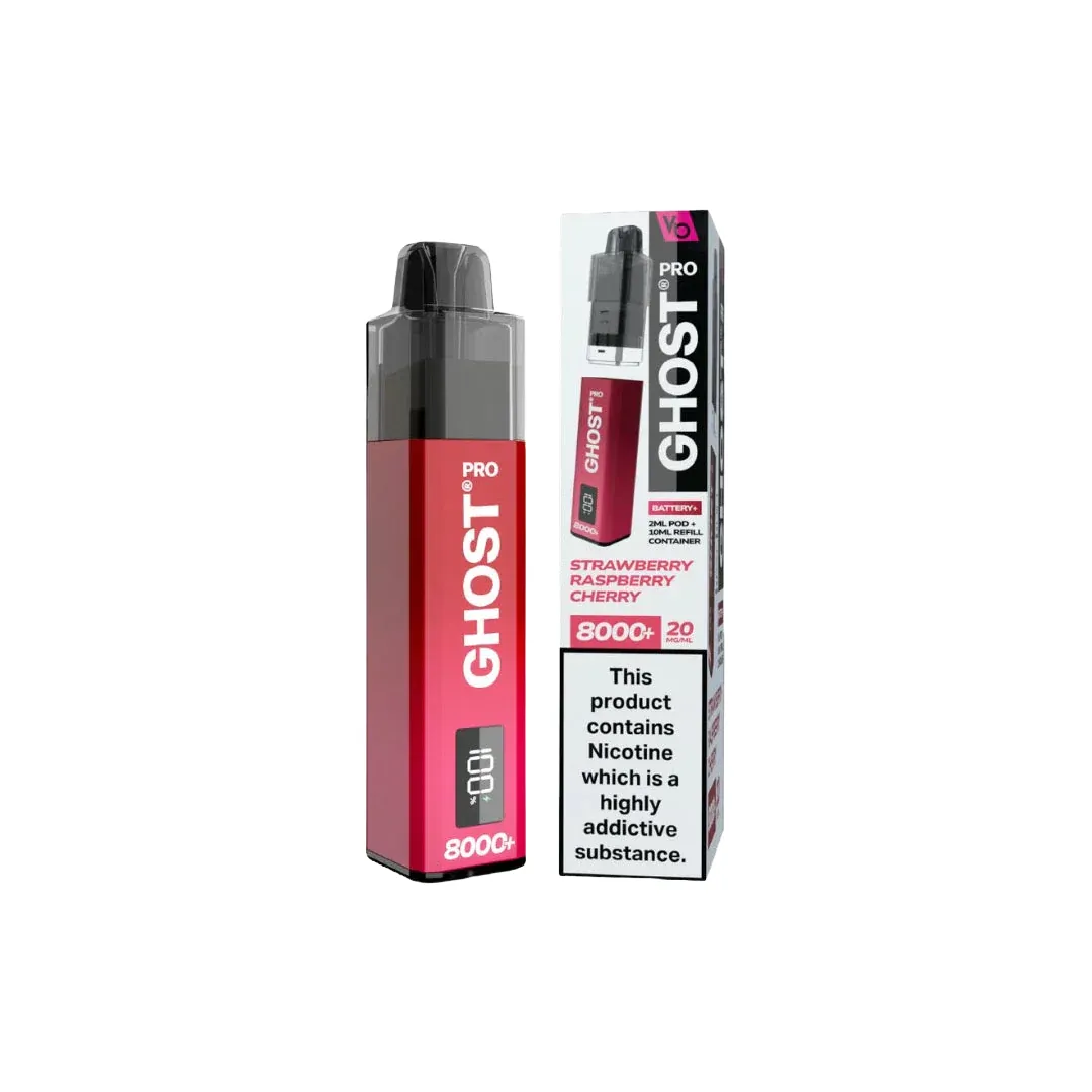 Vapes Bars Ghost Pro 8000 Puffs Prefilled Vape Kit