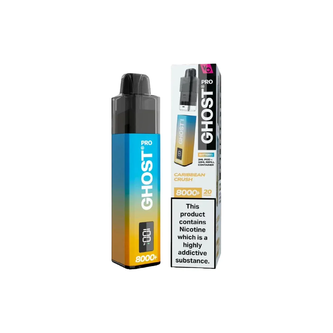 Vapes Bars Ghost Pro 8000 Puffs Prefilled Vape Kit